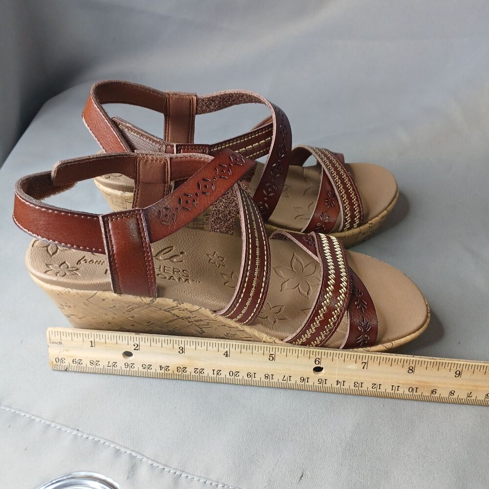 Skechers Cali Delicate Glow Sandal Womans Size 6 Womens Brown Luxe Foam - Picture 16 of 16